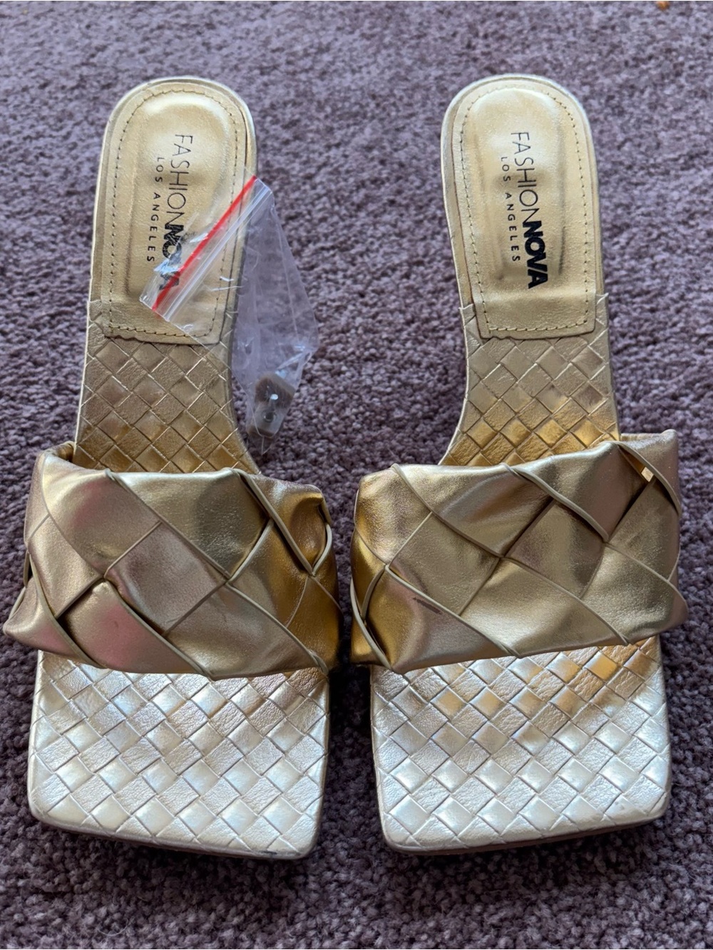 Fashion Nova Gold high heels